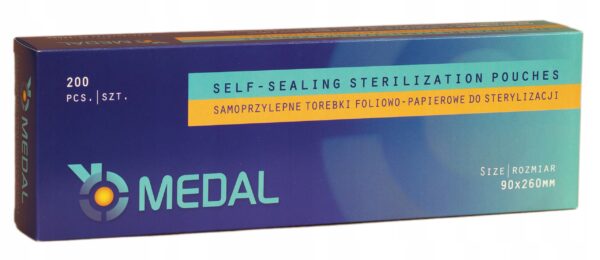Samoprzylepne torebki do sterylizacji MEDAL 90x260